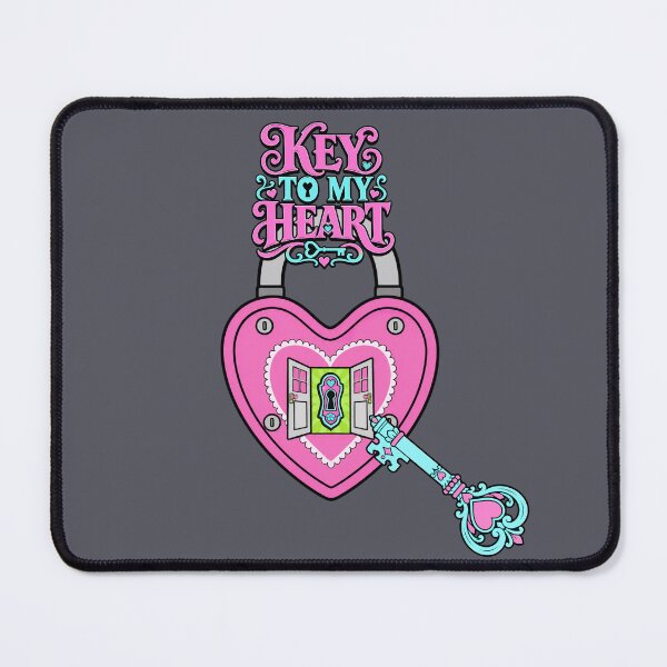Item preview, Key to My Heart Pink & Blue Lock and Key Graphic T-Shirt designed and sold by Aimetoi.