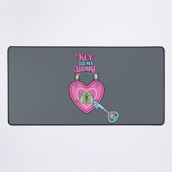 Item preview, Key to My Heart Pink & Blue Lock and Key Graphic T-Shirt designed and sold by Aimetoi.