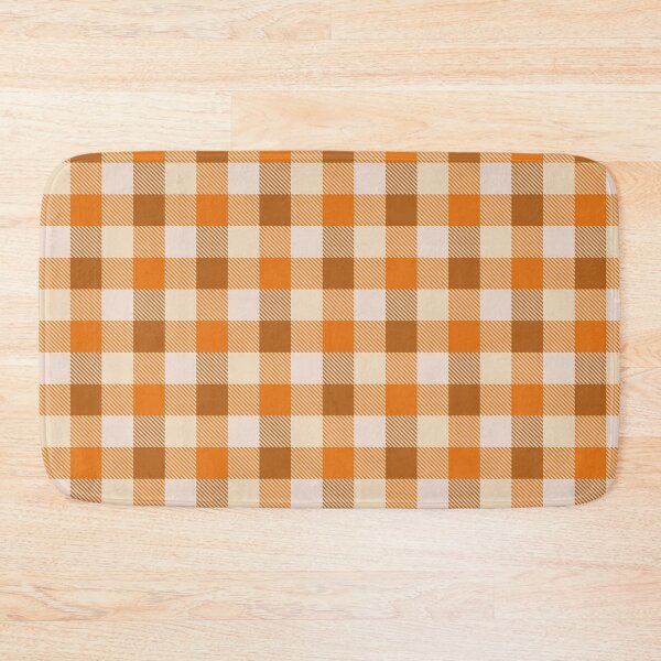 Item preview, Warm fall orange and brown plaid design rustic check pattern designed and sold by Pravokrugulnik.