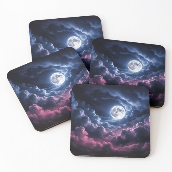 Item preview, The moon against the dark night sky. designed and sold by ANVivid.