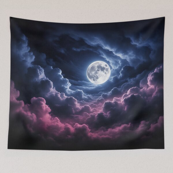 Item preview, The moon against the dark night sky. designed and sold by ANVivid.