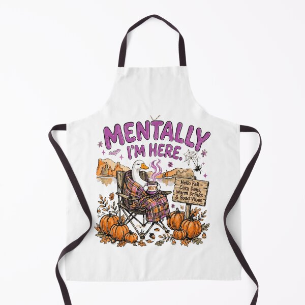 Item preview, Mentally I'm Here Cozy Goose Pumpkin Fall Autumn Design designed and sold by wecrea.