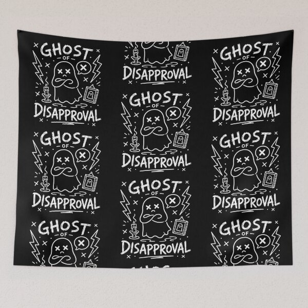 Item preview, Ghost of Disapproval Funny Cute Ghost Hand Drawn Doodle designed and sold by Abidel.