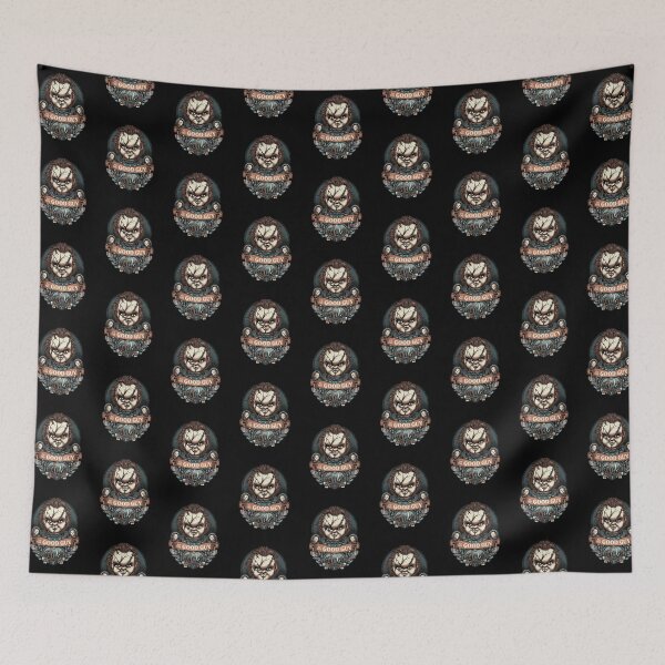 Item preview, Evil Killer Doll Vintage Crest Spooky Horror Art designed and sold by Anselle.