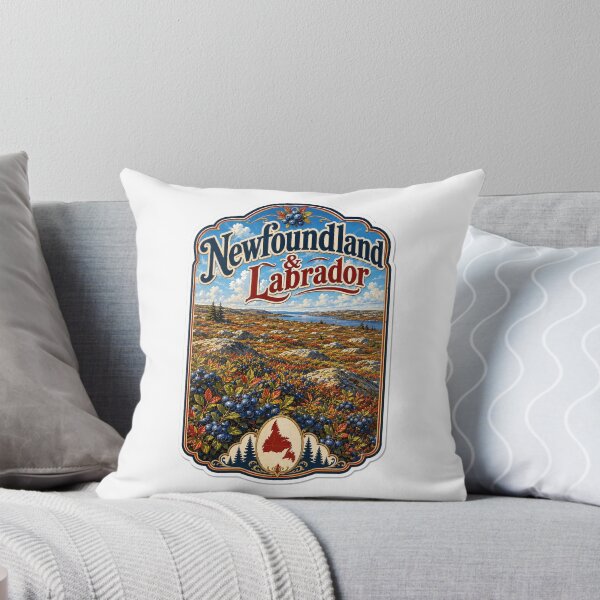Item preview, Newfoundland and Labrador Blueberry Barrens Vintage Landscape designed and sold by rfudge.