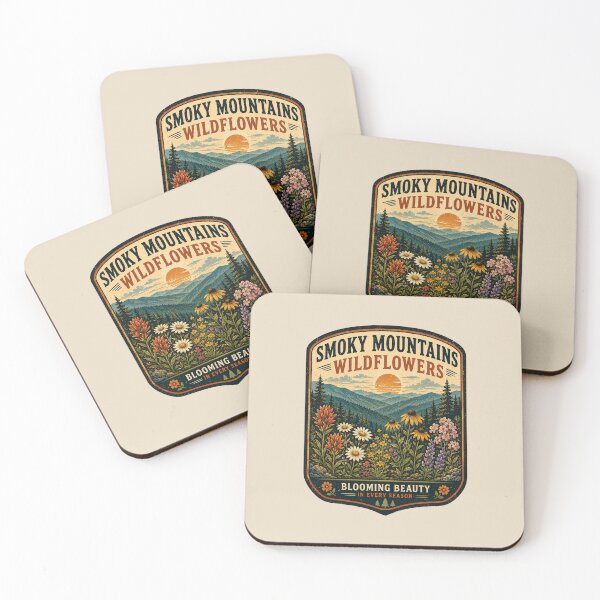 Item preview, Smoky Mountains Wildflowers Vintage Botanicvintage travel posteral Travel Poster – Retro Alpine Meadow Nature Illustration designed and sold by Globalcitytees.