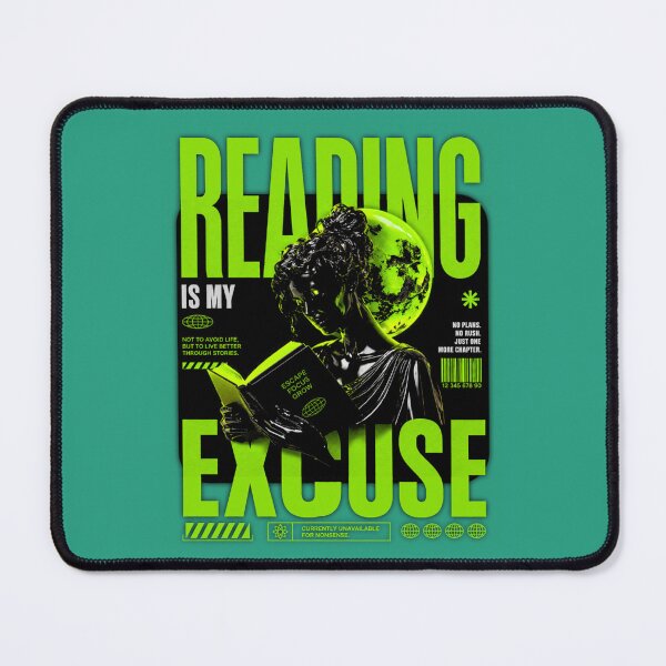 Item preview, Reading Is My Excuse – Modern Book Lover Typography Quote designed and sold by StockAnime.