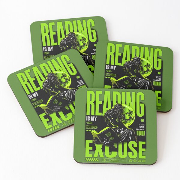 Item preview, Reading Is My Excuse – Modern Book Lover Typography Quote designed and sold by Noirvasca.