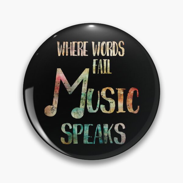 Item preview, Where Words Fail Music Speaks Quote designed and sold by Primroaddesigns.