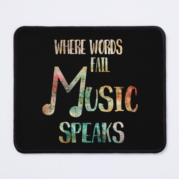 Item preview, Where Words Fail Music Speaks Quote designed and sold by Primroaddesigns.