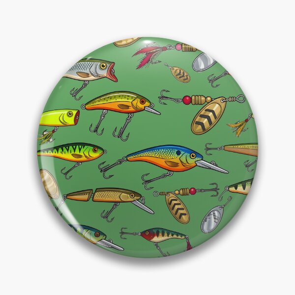 Item preview, Vintage Colorful Fishing Lures Seamless Pattern designed and sold by ThirdShiftLab.