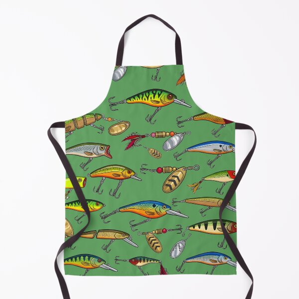 Item preview, Vintage Colorful Fishing Lures Seamless Pattern designed and sold by ThirdShiftLab.
