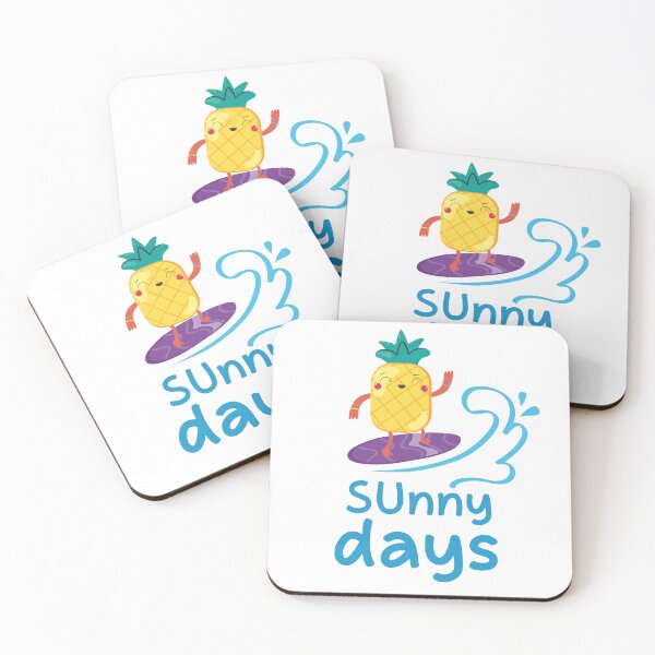 Item preview, Cute Surfing Pineapple Sunny Days - Summer Beach Graphic designed and sold by ilkayArtStudio.