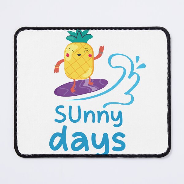 Item preview, Cute Surfing Pineapple Sunny Days - Summer Beach Graphic designed and sold by ilkayArtStudio.
