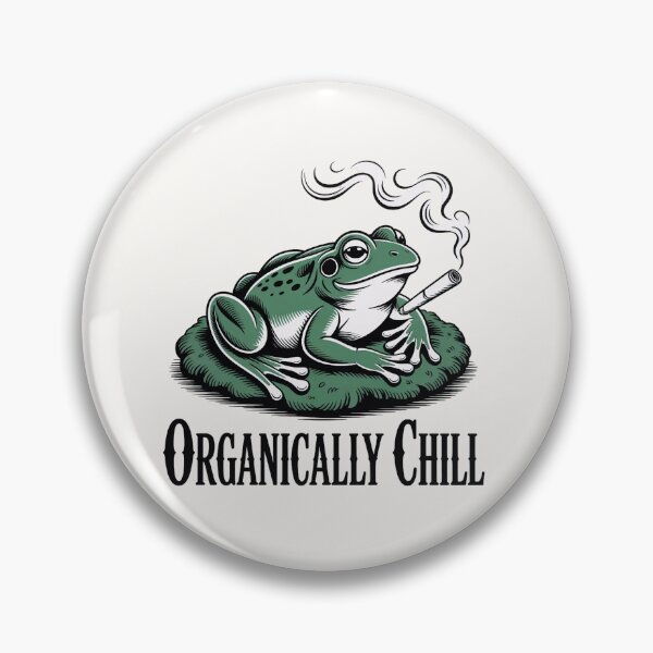 Item preview, Organically Chill Frog – Funny Vintage Smoking Frog Design for Chill Vibes designed and sold by ZyxDes.
