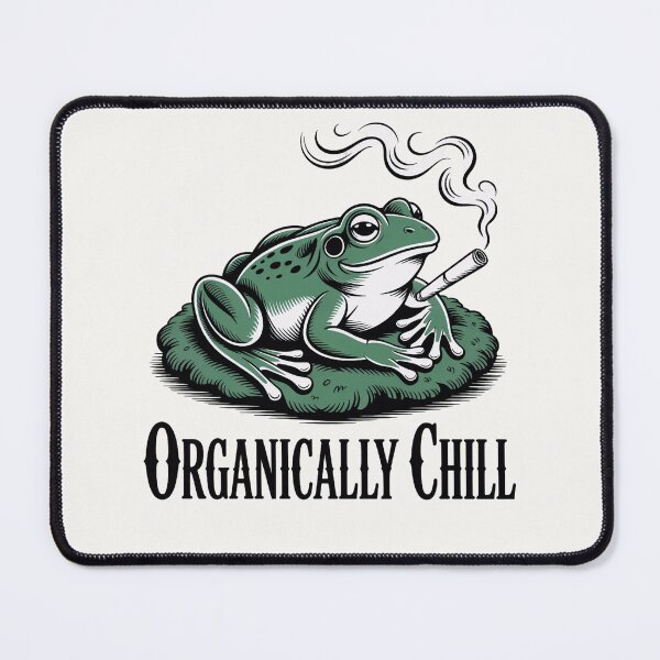 Item preview, Organically Chill Frog – Funny Vintage Smoking Frog Design for Chill Vibes designed and sold by ZyxDes.