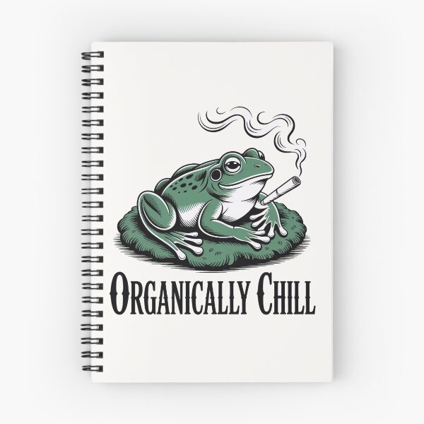 Item preview, Organically Chill Frog – Funny Vintage Smoking Frog Design for Chill Vibes designed and sold by ZyxDes.