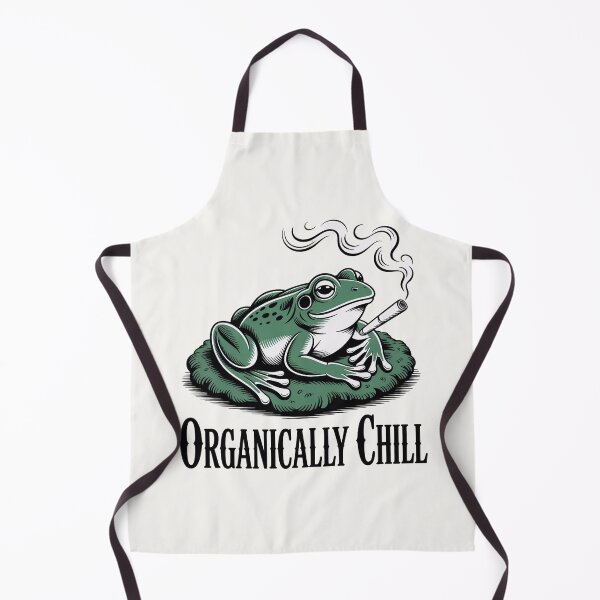 Item preview, Organically Chill Frog – Funny Vintage Smoking Frog Design for Chill Vibes designed and sold by ZyxDes.
