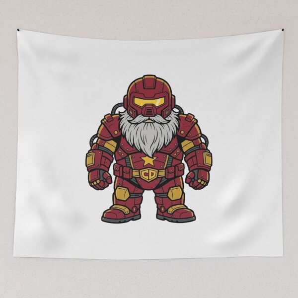 Item preview, Armored Crimson Dynamo Garden Gnome designed and sold by Bad-Decisions-Designs.