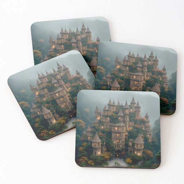 Item preview, The Misty Canyon Citadel designed and sold by Vhelir-Art.