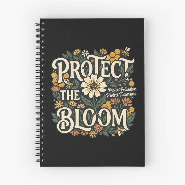 Item preview, Protect The Bloom Bee Typography | Pollinator Conservation Art designed and sold by Amr Darwish Graphic designer.
