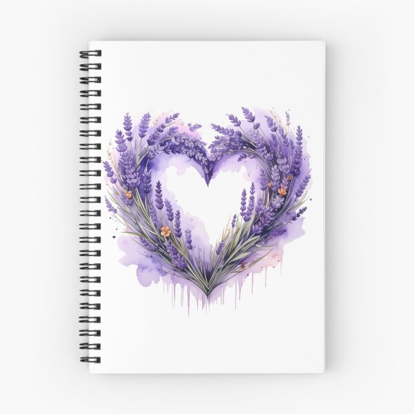 Item preview, Purple Lavender Floral Heart Watercolor Illustration designed and sold by BetweenForms.