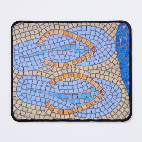 Item preview, Blue Tide Mosaic Flip Flops side designed and sold by joannaydesigns.