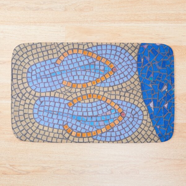 Item preview, Blue Tide Mosaic Flip Flops side designed and sold by joannaydesigns.