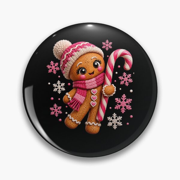 Item preview, Cute Gingerbread Girl Pink Candy Cane Christmas Xmas Women designed and sold by clothesy7.