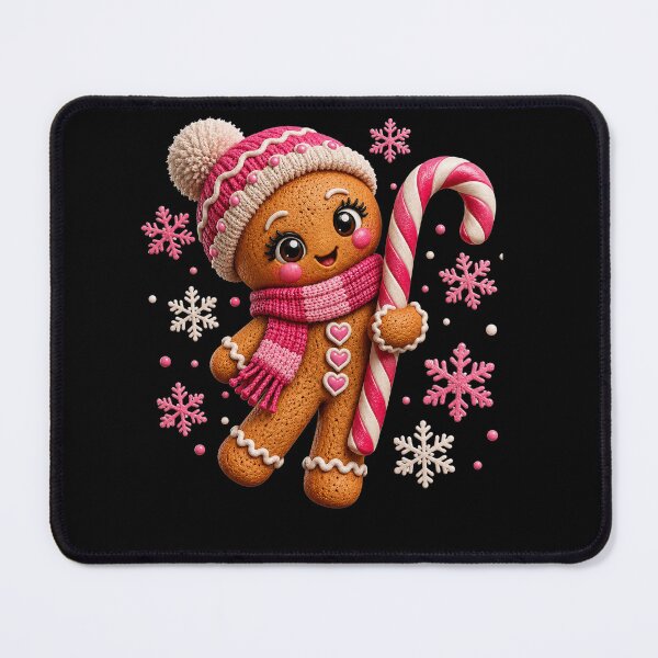 Item preview, Cute Gingerbread Girl Pink Candy Cane Christmas Xmas Women designed and sold by clothesy7.
