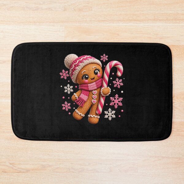 Item preview, Cute Gingerbread Girl Pink Candy Cane Christmas Xmas Women designed and sold by clothesy7.