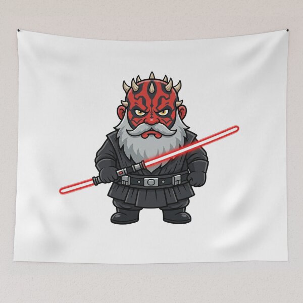 Item preview, Menacing Darth Maul Garden Gnome designed and sold by Bad-Decisions-Designs.