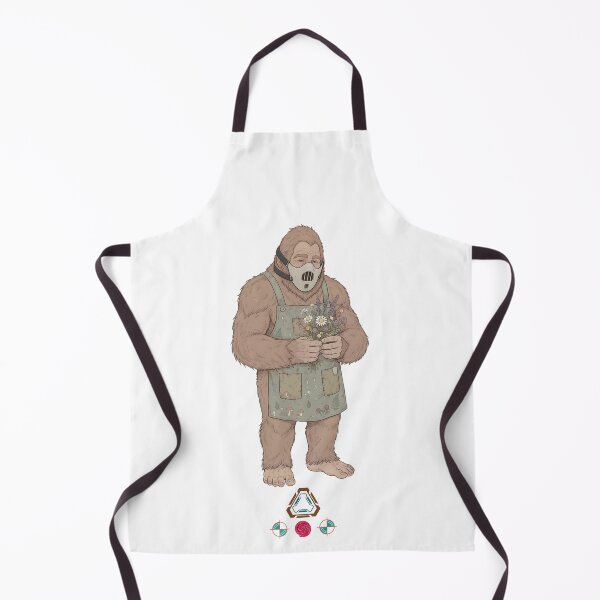 Item preview, Gentle Restraint Mask Bigfoot with Wildflowers and Garden Apron designed and sold by Whimsy Trail Co.
