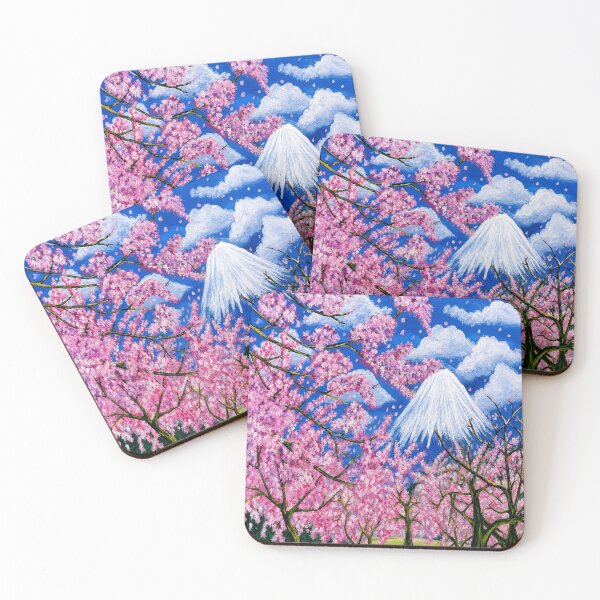 Item preview, Whispers of Sakura | Japanese-Inspired Acrylic Landscape designed and sold by AnnekeJordaan.