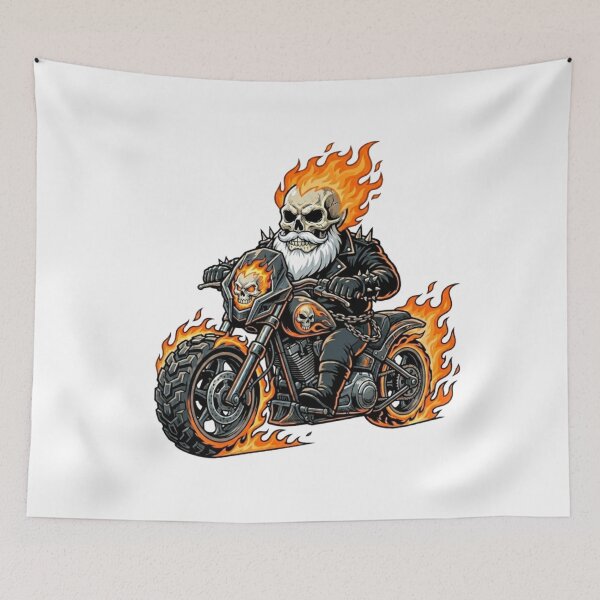 Item preview, Fiery Ghost Rider Garden Gnome designed and sold by Bad-Decisions-Designs.
