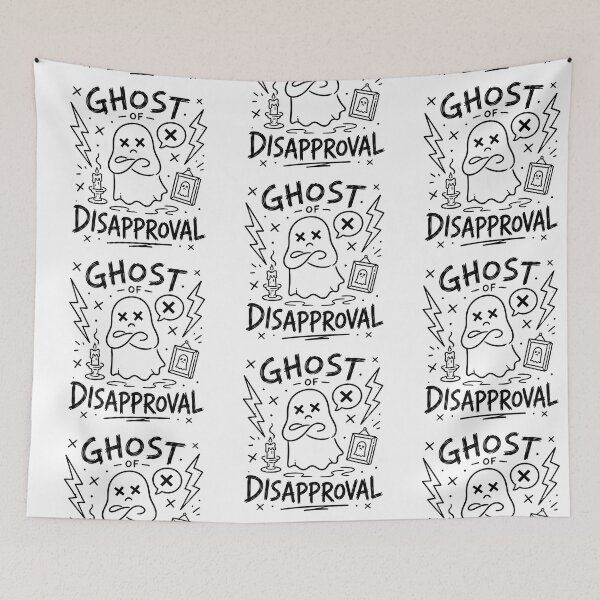 Item preview, Ghost of Disapproval Funny Hand Drawn Doodle designed and sold by Abidel.