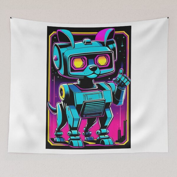 Item preview, Digital Art - Futuristic Robot Canine, Visual Elements Inspired by the 1980s designed and sold by World-Pets.