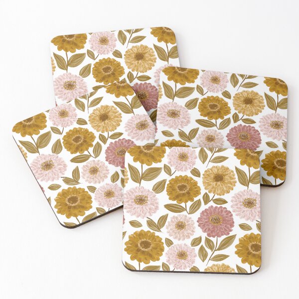 Item preview, Edgy Zinnia  - Botanical Garden Pattern - Bridal Shower Gifts designed and sold by RoyalStarsPatts.
