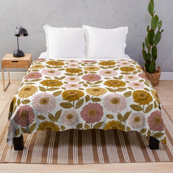Item preview, Edgy Zinnia - Botanical Garden Pattern - Bridal Shower Gifts designed and sold by RoyalStarsPatts.