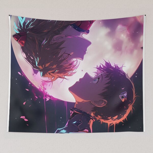 Item preview, Neon Moonlight Anime Romance – Cyberpunk Lovers Aesthetic designed and sold by Dyan4.
