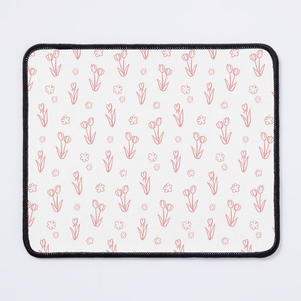 Item preview, Light Pink Tulip Lineart Surface Design Pattern designed and sold by eriscreates.