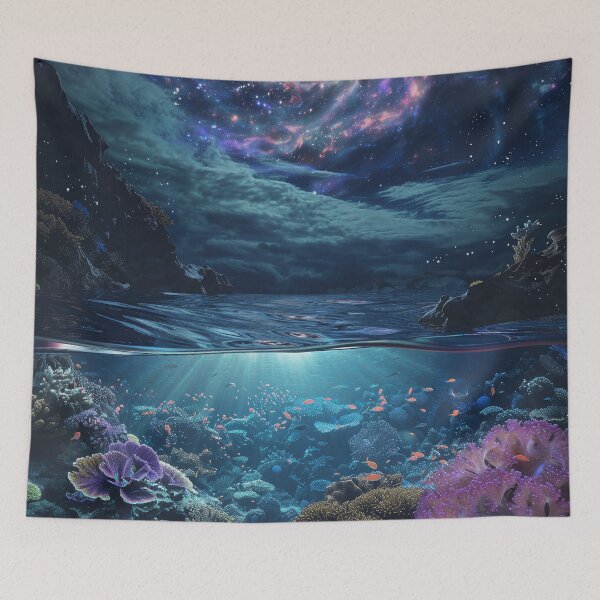 Item preview, Galaxy Reef Cosmic Seascape designed and sold by QuantumDrift.