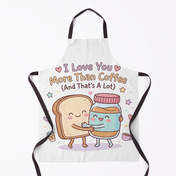 Item preview, I Love You More Than Coffee Cute Food Pun designed and sold by BobbyTee Merch.