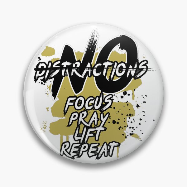 Item preview, No Distractions Focus Pray Lift Repeat Christian Gym designed and sold by Bezuiden.