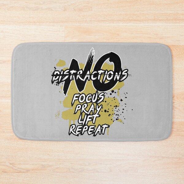 Item preview, No Distractions Focus Pray Lift Repeat Christian Gym designed and sold by Bezuiden.
