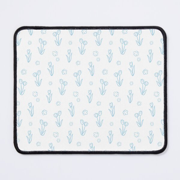 Item preview, Light Blue Tulip Lineart Surface Design Pattern designed and sold by eriscreates.
