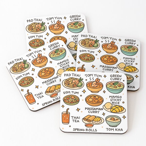 Item preview, Cute Thai Food Vibe designed and sold by SoSoSeahorse.