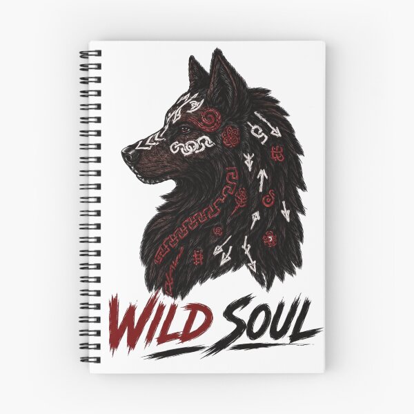 Item preview, Wild Soul Wolf – Celtic Norse Tribal Warrior Design designed and sold by  Mirai_Art  ⭐⭐⭐⭐.