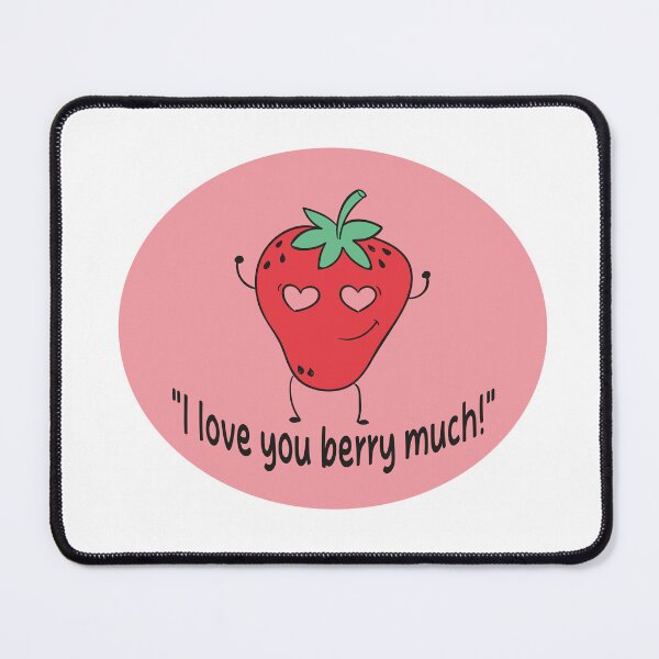Item preview, I Love You Berry Much - Cute Strawberry Pun Graphic designed and sold by ilkayArtStudio.