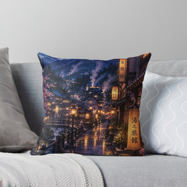 Item preview, japanese hot spring town designed and sold by helenaraoley.